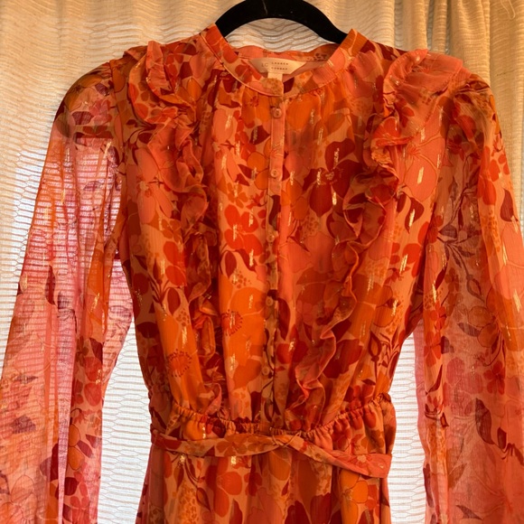 LC Lauren Conrad Floral Ruffle Button Front Mini Dress - Picture 7 of 15